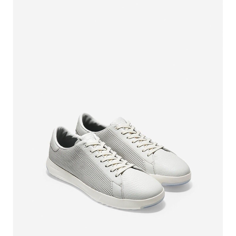MEN Cole Haan GrandPro Tennis Sneakers  9.5 m gray perforated leather